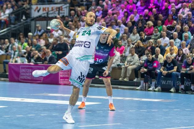 Marcel Schiller Frisch Auf Goeppingen, 24 at 7 meters GER, HSG Wetzlar vs FRISCH AUF Goeppingen, Handball, 1 Bundesliga Men, Matchday 10, Season 2025 2026, 23 10 2025 GER, HSG Wetzlar vs FRISCH AUF Goeppingen, Handball, 1 Bundesliga Men, Matchday 10, Season 2025 2026, 23 10 2025 Wetzlar Copyright: xEibner-Pressefoto GerhardxWingenx EP_GWR