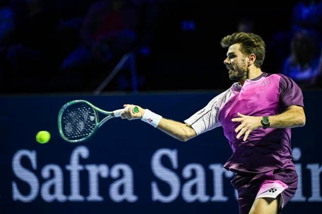 23rd October 2025; St. Jakobshalle, Basel, Switzerland; 2025 ATP, Tennis Herren Swiss Indoor Tennis Day 5; Stan Wawrinka (SUI) in action during the match against Casper Ruud in the second round  DavidxEmm