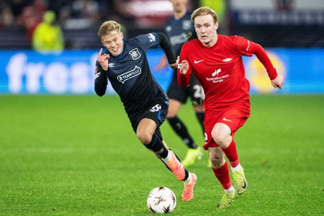 251023 Markus Haaland of Brann during the UEFA Europa League football match between Brann and Rangers on October 23, 2025 in Bergen Photo Marius Simensen BILDBYRAN COP 238 MM0046 fotboll football soccer fotball uefa europa league brann rangers bbeng  Copyright: MARIUSxSIMENSEN BB251023BB999