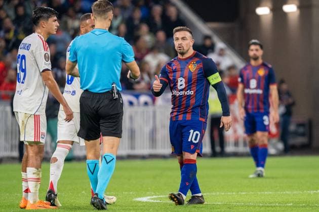Lyon, France, October 23th 2025 Xherdan Shaqiri (10 Basel) during the Europa League football match between Olympique Lyon and FC Basel 1893 at OL Stadium in Lyon, France. Pascal von Büren (Pascal von Büren SPP) Copyright: xPascalxvonxBürenx xSPPx spp-en-PaVoBSp-PAVO_Lyon-20