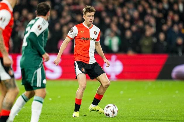 UEFA Europa League: Feyenoord v Panathinaikos F.C. Rotterdam - Gijs Smal of Feyenoord during the third match of the UEFA Europa League 2025 2026. The match is set between Feyenoord and Panathinaikos F.C. at Stadion Feijenoord De Kuip on 23 October 2025 in Rotterdam, The Netherlands. Copyright: xYannickxVerhoevenx