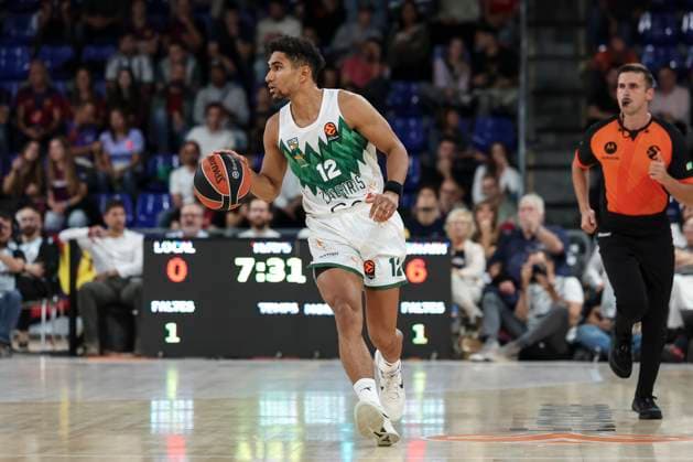 October 23, 2025, Barcelona, Barcelona, Spain: Maodo Lo of Zalgiris Kaunas in action during the Turkish Airlines Euroleague 2025 26 League Phase MD6 match played between FC Barcelona, Barca and Zalgiris Kaunas at Palau Blaugrana on October 23, 2025 in Barcelona, Spain. Barcelona Spain - ZUMAa181 20251023_zaa_a181_082 Copyright: xJavierxBorregox
