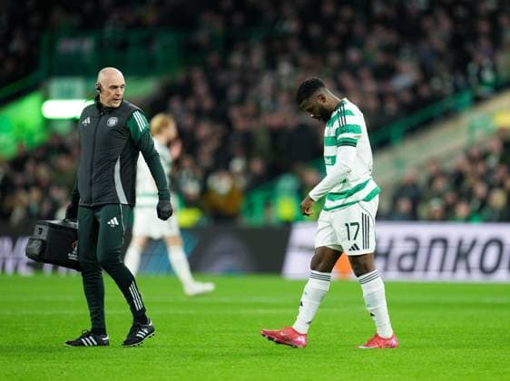 Kelechi Iheanacho of Celtic walks off injured in 3rd minute of the match to be replaced by Johnny Kenny of Celtic. Celtic v Sturm Graz, UEFA Europa League, Group Stage, Football, Celtic Park, Glasgow, Scotland, UK - 23 Oct 2025Glasgow Celtic Park United Kingdom EDITORIAL USE ONLY No use with unauthorised audio, video, data, fixture lists, club league logos or live services. Online in-match use limited to 120 images, no video emulation. No use in betting, games or single club league player publications. Copyright: xStuartxWallace Shutterstockx 15567786z