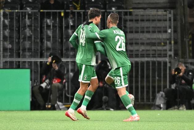 BERN, SWITZERLAND OCTOBER 23 Petar Stanic of Ludogorets l celebrating his goal with Filip Kaloc of Ludogorets r 0 1 during the UEFA Europa League 2025 26 League Phase MD3 match between BSC Young Boys and PFC Ludogorets 1945 at Stadion Wankdorf on October 23, 2025 in Bern, Switzerland Bern Stadion Wankdorf Bern Switzerland Copyright: xJustPictures.ch ManuelxWinterbergerx jp-en-EuSpIm-MWI_4350