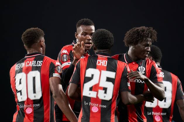 ESP: RC Celta de Vigo - OGC Nice UEFA Europa League. Matchday 3. Mohamed Ali Cho of OGC Nice celebrates after scoring goal during the UEFA Europa League match, between RC Celta de Vigo and OGC Nice, Matchday 3, Balaidos Stadium on October 23, 2025 in Vigo, Spain. kpng Copyright: xPedroxMinax xPRESSINx PM_2501023_CEL_NIC_2526_005