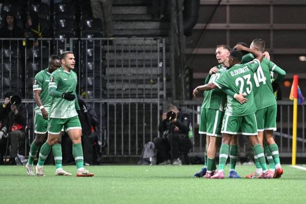 BERN, SWITZERLAND OCTOBER 23 Team Ludogorets celebrating the score from Petar Stanic of Ludogorets 0 1 during the UEFA Europa League 2025 26 League Phase MD3 match between BSC Young Boys and PFC Ludogorets 1945 at Stadion Wankdorf on October 23, 2025 in Bern, Switzerland Bern Stadion Wankdorf Bern Switzerland Copyright: xJustPictures.ch ManuelxWinterbergerx jp-en-EuSpIm-MWI_4357
