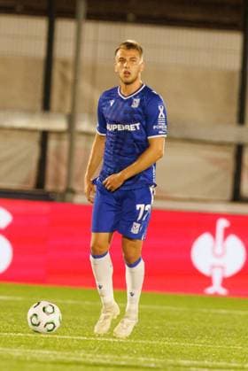 Mateusz Skrzypczak seen during UEFA Conference League league phase game between team of Lincoln Red Imps and Lech Poznan (Maciej Rogowski Ball Raw Images) Gibraltar Europa Sports Comples Gibraltar Copyright: xMaciejxRogowskix maciejrogowski_lincolnlech25_26-38