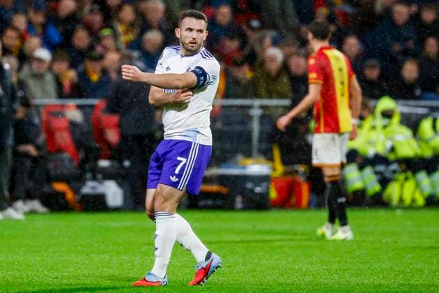 John McGinn of Aston Villa FC looks on Go Ahead Eagles v Aston Villa FC, UEFA Europa League 2025 26 League Phase MD3, Go Ahead Eagles v Aston Villa FC, Stadion De Adelaarshorst, October 23, 2025, Deventer, Netherlands.