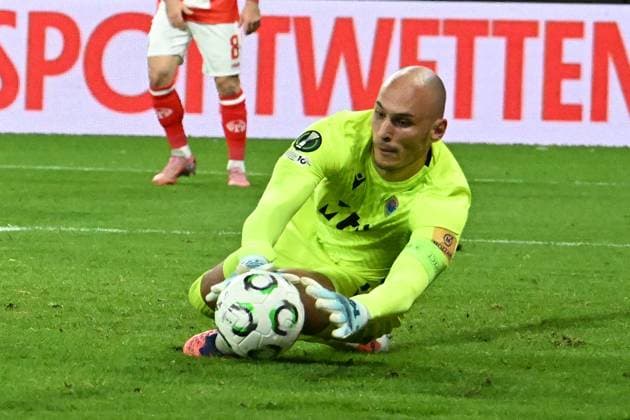23 10 2025, xsltx, Football UEFA Conference League, FSV Mainz 05 HSK Zrinjski Mostar v l Goran Karacic HSK Zrinjski Mostar DFL DFB REGULATIONS PROHIBIT ANY USE OF PHOTOGRAPHS as IMAGE SEQUENCES and or QUASI VIDEO Mainz
