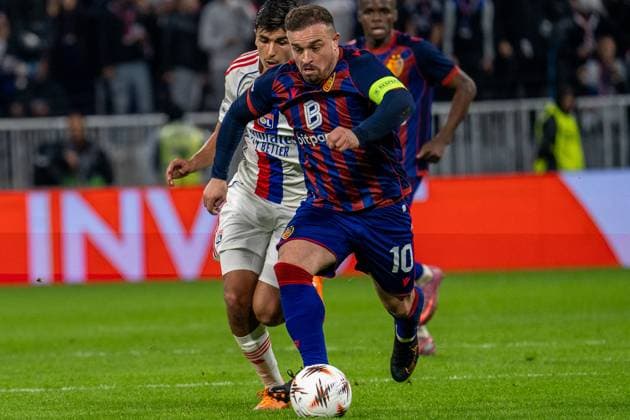 Lyon, France, October 23th 2025 Xherdan Shaqiri (10 Basel) during the Europa League football match between Olympique Lyon and FC Basel 1893 at OL Stadium in Lyon, France. Pascal von Büren (Pascal von Büren SPP) Copyright: xPascalxvonxBürenx xSPPx spp-en-PaVoBSp-PAVO_Lyon-53