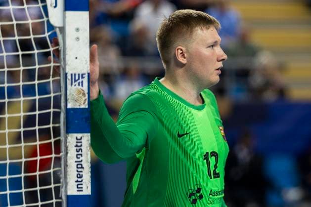 EHF Champions League - Orlen Wisla Plock v FC Barcelona, Barca Emil Nielsen during the match EHF Champions League Men match between Orlen Wisla Plock and FC Barcelona in Plock, Poland on October 23, 2025.NO SALES POLAND Plock Poland  Copyright: xAndrzejxIwanczukx originalFilename:iwanczuk-ehfchamp251023_npQy8.jpg