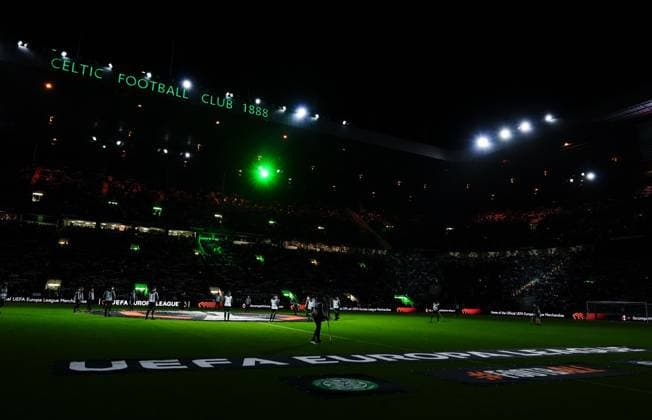 View of Celtic Park under the lights before kick off Celtic v Sturm Graz, UEFA Europa League, Group Stage, Football, Celtic Park, Glasgow, Scotland, UK - 23 Oct 2025Glasgow Celtic Park United Kingdom EDITORIAL USE ONLY No use with unauthorised audio, video, data, fixture lists, club league logos or live services. Online in-match use limited to 120 images, no video emulation. No use in betting, games or single club league player publications. Copyright: xStuartxWallace Shutterstockx 15567786bl