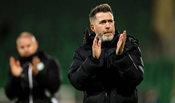 UEFA Europa Conference League Group Phase, Tallaght Stadium, Dublin 23 10 2025 Shamrock Rovers vs NK Celje Rovers manager Stephen Bradley after the game Stephen Bradley after the game 23 10 2025  Copyright: x INPHO RyanxByrnex RB1_6356