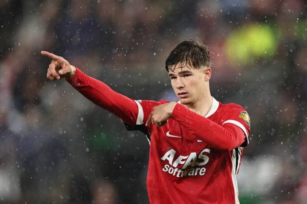 ALKMAAR - Wouter Goes of AZ Alkmaar during the UEFA Conference League match between AZ Alkmaar and Slovan Bratislava at the AFAS Stadium on October 23, 2025, in Alkmaar, Netherlands. ANP BART STOUTJESDIJK UEFA Conference League 2025-2026 xVIxANPxSportx xxANPxIVx 540092304 originalFilename: 540092304.jpg