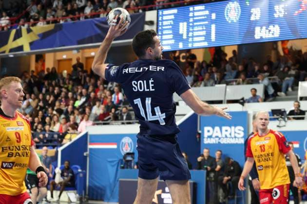 HANDBALL : Paris Saint Germain Vs Gog - Ligue des Champions - 23 10 2025 Ferran Sole Sala (Paris Saint Germain) ParisFrance  Copyright: xMichaelxBaucherx