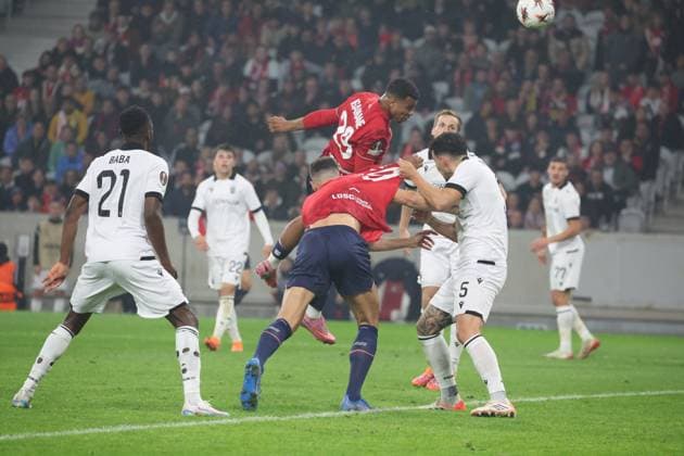 FOOTBALL : LOSC Lille vs PAOK FC - UEFA Europa League - 23 10 2025 Hamza IGAMANE (LOSC Lille) lors du match LOSC Lille vs PAOK FC, UEFA Europa League phase de ligue, Decathlon Arena stade Pierre Mauroy, le 23 octobre 2025 - photo Laurent Sanson PsnewZ  Copyright: xLaurentxSANSONx xPsnewZx