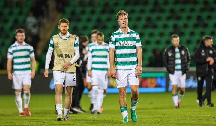 UEFA Europa Conference League Group Phase, Tallaght Stadium, Dublin 23 10 2025 Shamrock Rovers vs NK Celje Rovers Daniel Cleary dejected after the game Daniel Cleary dejected after the game 23 10 2025  Copyright: x INPHO RyanxByrnex RB1_6012