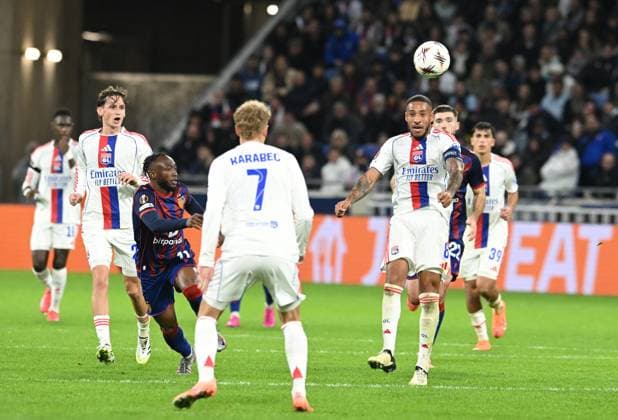 Football : Olympique Lyon v FC Bale -UEFA Europa ligue Corentin TOLISSO of Lyon during the UEFA Europa League match between Lyon and FC Bale at Groupama Stadium Decines Charpieu Lyon on October 23, 2025 , France  Copyright: xALLILI_MOURADx