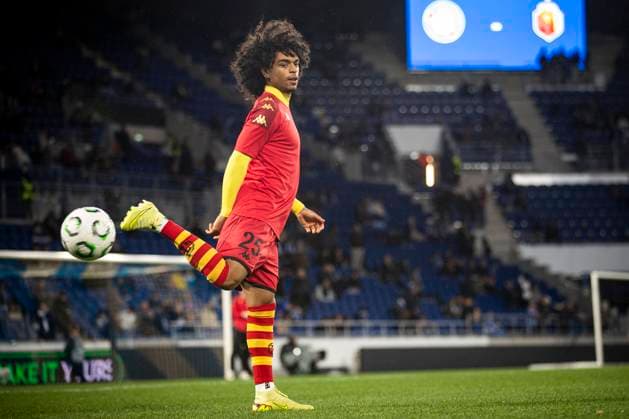 FOOTBALL: UEFA Conference League Racing Strasbourg (RCS) vs Jagiellonia Bialystok. 23 10 2025 Stade de la Meinau. Strasbourg - France echauffement des joueurs de l equipe de Jagiellonia Bialystok Aziel Jackson 25  Copyright: xElyxandroxCEGARRAx