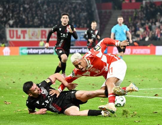 Conference League Season 2025 2026 Mewa Arena Mainz 23 10 2025 1 FSV Mainz 05 mz Zrinjski Mostar zrm 1 0 Armindo SIEB 1 FSV Mainz 05 , above DFL REGULATIONS PROHIBIT ANY USE OF PHOTOGRAPHS AS IMAGE SEQUENCES AND OR QUASI VIDEO EDITORIAL USE ONLY NATIONAL AND INTERNATIONAL NEWS AGENCIES OUT Football Conference League 1 FSV Mainz 05