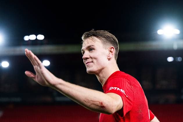 251023 Emil Kornvig of Brann after the UEFA Europa League football match between Brann and Rangers on October 23, 2025 in Bergen Photo Marius Simensen BILDBYRAN COP 238 MM0046 bbeng brann football fotball fotboll rangers soccer uefa europa league  Copyright: MARIUSxSIMENSEN BB251023ZR043