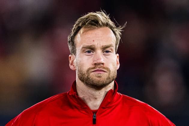 251023 Bard Finne of Brann ahead of the UEFA Europa League football match between Brann and Rangers on October 23, 2025 in Bergen Photo Marius Simensen BILDBYRAN COP 238 MM0046 bbeng brann football fotball fotboll rangers soccer uefa europa league  Copyright: MARIUSxSIMENSEN BB251023ZW052
