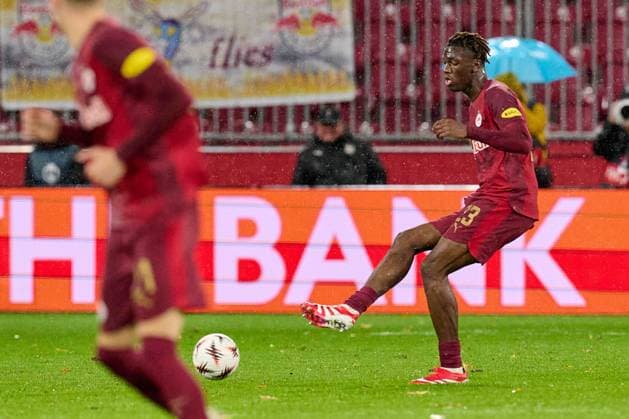 Salzburg, Austria October 23, 2025 Europa League 2025 2026 RB Salzburg vs Frencvaros Budapest Pictured Joane Gadou RB Red Bull Arena Copyright: xFotostandx xWassmuth,xJUERGENxWASSMUTHx