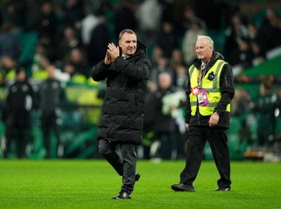 Celtic Manager Brendan Rodgers at full-time. Final score Celtic 2 Sturm Graz 1. Celtic v Sturm Graz, UEFA Europa League, Group Stage, Football, Celtic Park, Glasgow, Scotland, UK - 23 Oct 2025Glasgow Celtic Park United Kingdom EDITORIAL USE ONLY No use with unauthorised audio, video, data, fixture lists, club league logos or live services. Online in-match use limited to 120 images, no video emulation. No use in betting, games or single club league player publications. Copyright: xStuartxWallace Shutterstockx 15567786di