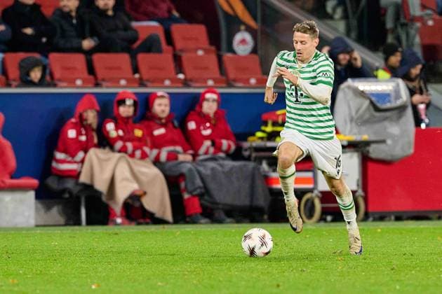 Salzburg, Austria October 23, 2025 Europa League 2025 2026 RB Salzburg vs Frencvaros Budapest In the picture Kristoffer Zachariassen TC Red Bull Arena Copyright: xFotostandx xWassmuth,xJUERGENxWASSMUTHx