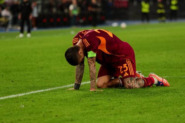 CALCIO - UEFA Europa League - AS Roma vs FC Viktoria Plzen Gianluca Mancini of AS Roma during AS Roma vs FC Viktoria Plzen, Football Europa League match in Rome, Italy, October 23 2025 Rome Italy  Copyright: xIPAxSport ABACAx
