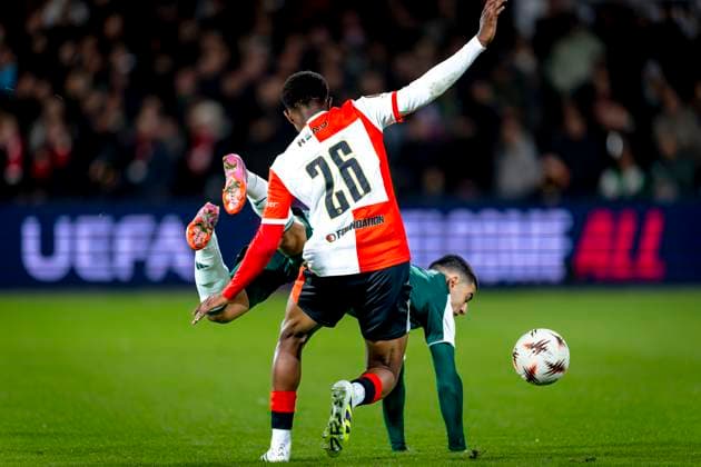 SC Feyenoord Rotterdam defender Givairo Read during the match SC Feyenoord Rotterdam vs Panathinaikos FC at the Stadium De Kuip for the Europa League - League phase - Matchday 3 season 2025-2026 in ROTTERDAM, Netherlands on 23 oktober 2025, (photo by Marcel van Dorst EYE4images DeFodi Images) SC Feyenoord Rotterdam defender Givairo Read during the match SC Feyenoord Rotterdam vs Panathinaikos FC at the Stadium De Kuip for the Europa League League phase Matchday 3 season 2025 2026 in ROTTERDAM, Netherlands on 23 oktober 2025, photo by Marcel van Dorst EYE4images DeFodi Images