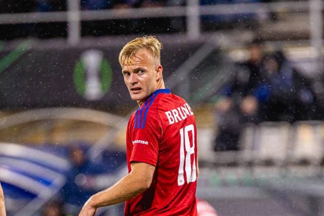 Olomuniec 23.10.2025 Pilka nozna Liga Konferencji UEFA sezon 2025 2026 kolejka 2 mecz: Sigma Olomuniec - Rakow Czestochowa nz. Jonatan Braut Brunes --- Olomouc, Football UEFA Conference League season 2025 2026 round 2 match: Sigma Olomouc - Rakow Czestochowa Fot. Rafal Baranski Arena Akcji NEWSPIX.PL --- newspix.pl 