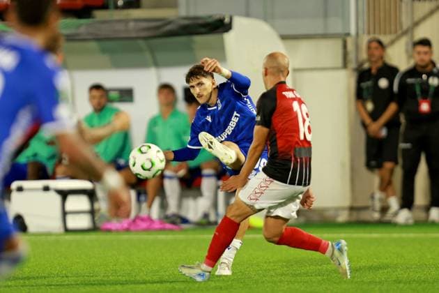 2025.10.23 Gibraltar Pilka nozna , UEFA Liga Konferencji sezon 2025 26 Lincoln Red Imps - Lech Poznan N z Pablo Rodriguez Foto Henryk Lipinski PressFocus 2025.10.23 Gibraltar Football , UEFA Conference League , 2025 2026 season Lincoln Red Imps - Lech Poznan Pablo Rodriguez Credit: Henryk Lipinski PressFocus NEWSPIX.PL --- newspix.pl 