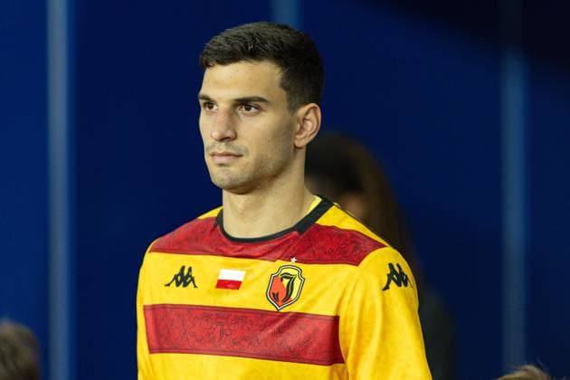 2025.10.23 Strasbourg Liga Konferencji UEFA kolejka 2 sezon 2025 2026 Racing Strasbourg - Jagiellonia Bialystok Nz Dusan Stojinovic Foto Sathire KELPA ArenaAkcji 2025.10.23 Strasbourg football UEFA Conference League round 2 season 2025 2026 match Racing Strasbourg - Jagiellonia Bialystok Credit: Sathire KELPA ArenaAkcji NEWSPIX.PL --- newspix.pl 