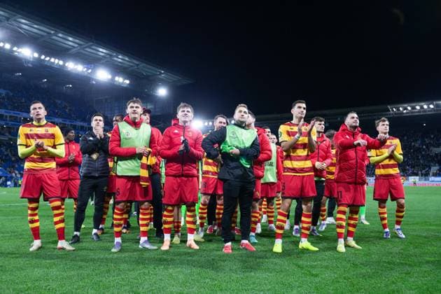 2025.10.23 Strasbourg Liga Konferencji UEFA kolejka 2 sezon 2025 2026 Racing Strasbourg - Jagiellonia Bialystok Nz Jagiellonia Bialystok zawodnicy Foto Sathire KELPA ArenaAkcji 2025.10.23 Strasbourg football UEFA Conference League round 2 season 2025 2026 match Racing Strasbourg - Jagiellonia Bialystok Credit: Sathire KELPA ArenaAkcji NEWSPIX.PL --- newspix.pl 