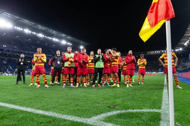 2025.10.23 Strasbourg Liga Konferencji UEFA kolejka 2 sezon 2025 2026 Racing Strasbourg - Jagiellonia Bialystok Nz Jagiellonia Bialystok zawodnicy Foto Sathire KELPA ArenaAkcji 2025.10.23 Strasbourg football UEFA Conference League round 2 season 2025 2026 match Racing Strasbourg - Jagiellonia Bialystok Credit: Sathire KELPA ArenaAkcji NEWSPIX.PL --- newspix.pl 
