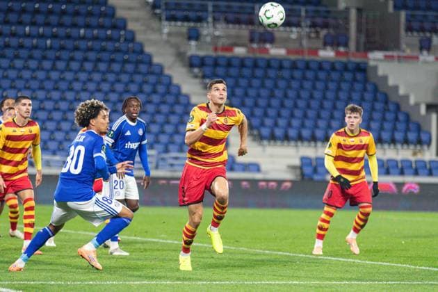 2025.10.23 Strasbourg Liga Konferencji UEFA kolejka 2 sezon 2025 2026 Racing Strasbourg - Jagiellonia Bialystok Nz Dusan Stojinovic Foto Sathire KELPA ArenaAkcji 2025.10.23 Strasbourg football UEFA Conference League round 2 season 2025 2026 match Racing Strasbourg - Jagiellonia Bialystok Credit: Sathire KELPA ArenaAkcji NEWSPIX.PL --- newspix.pl 