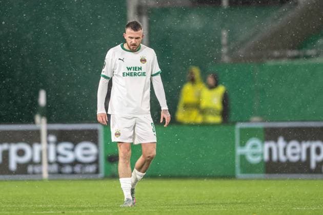 Disappointed Jannes Kilian Horn during Europa Conference league match, SK Rapid Wien - ACF Fiorentina, 23. october 2025, Allianz stadium, Wien, Austria Copyright: xMICHALxFAJT,ZOSPORTU.SKx MAR_2101