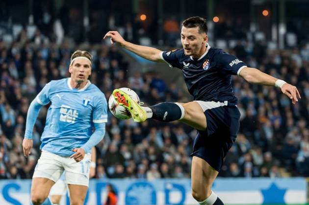 Malmo FF v GNK Dinamo - UEFA Europa League 2025 26 League Phase MD3 MALMO, SWEDEN - OCTOBER 23: Arber Hoxha of Dinamo Zagreb in action during the UEFA Europa League 2025 26 League Phase MD3 match between Malmo FF and GNK Dinamo at Malmo New Stadium on October 23, 2025 in Malmo, Sweden.  ChristianxOrnberg PIXSELL