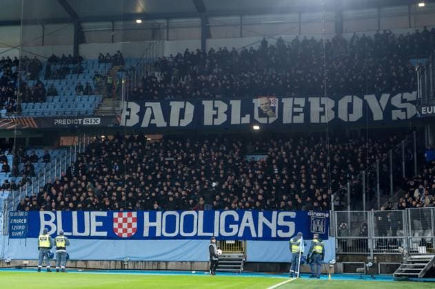 Malmo FF v GNK Dinamo - UEFA Europa League 2025 26 League Phase MD3 MALMO, SWEDEN - OCTOBER 23: Fans of Dinamo Zagreb, Bad Blue Boysi cheers during the UEFA Europa League 2025 26 League Phase MD3 match between Malmo FF and GNK Dinamo at Malmo New Stadium on October 23, 2025 in Malmo, Sweden.  ChristianxOrnberg PIXSELL
