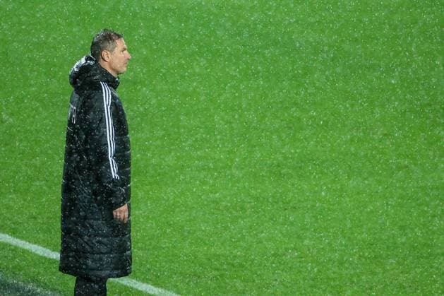 HNK Rijeka v AC Sparta Praha: UEFA Conference League Head Coach of Sparta Praha Brian Priske looks on during the UEFA Conference League group phase matchday 2 between HNK Rijeka and AC Sparta Praha at HNK Rijeka Stadium on October 23, 2025. in Rijeka, Croatia.  NelxPavletic PIXSELL