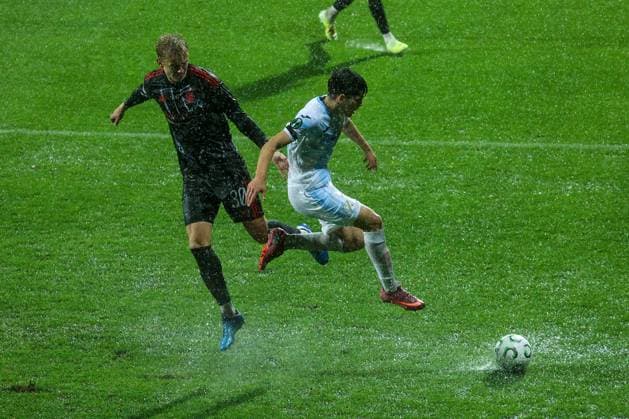HNK Rijeka v AC Sparta Praha: UEFA Conference League Jaroslav Zeleny of Sparta Praha and Dominik Thaqi of HNK Rijeka competes for the ball during the UEFA Conference League group phase matchday 2 between HNK Rijeka and AC Sparta Praha at HNK Rijeka Stadium on October 23, 2025. in Rijeka, Croatia.  NelxPavletic PIXSELL