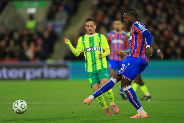 Crystal Palace v AEK Larnaca Europa Conference League 23scores a goal 1-02025. Crystal Palace defender Jaydee Canvot (23) during the Europa Conference League match between Crystal Palace and AEK Larnaca at Selhurst Park, London, England on 23 October 2025. London Selhurst Park Greater London England Editorial use only , Copyright: xSimonxRoex PSI-23080-0063