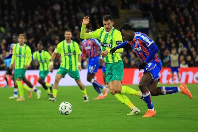 Crystal Palace v AEK Larnaca Europa Conference League 23scores a goal 1-02025. Crystal Palace forward Eddie Nketiah (9) during the Europa Conference League match between Crystal Palace and AEK Larnaca at Selhurst Park, London, England on 23 October 2025. London Selhurst Park Greater London England Editorial use only , Copyright: xSimonxRoex PSI-23080-0133