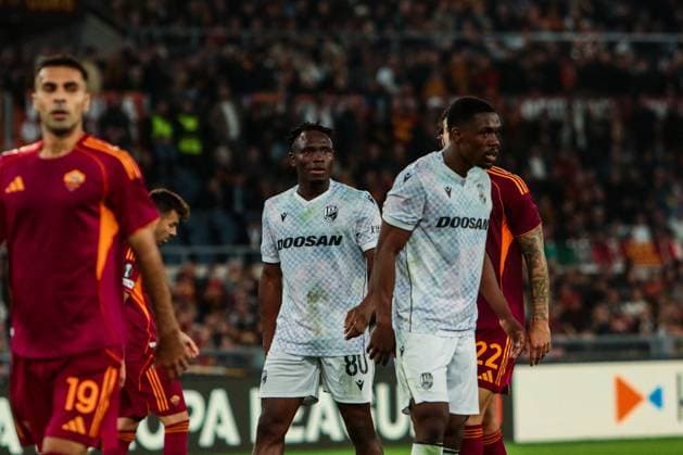 CALCIO - UEFA Europa League - AS Roma vs FC Viktoria Plzen Prince Kwabena Adu of Viktoria Plzen during AS Roma vs FC Viktoria Plzen, Football Europa League match in Rome, Italy, October 23 2025 Rome Italy  Copyright: xIPAxSport ABACAx