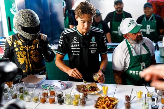 F1 - MEXICO CITY GRAND PRIX 2025 RUSSELL George (gbr), Mercedes AMG F1 Team W16, portrait during the 2025 Formula 1 Mexico City Grand Prix, 20th round of the 2025 FIA Formula One World Championship, WM, Weltmeisterschaft from October 24 to 26, 2025 on the Autodromo Hermanos Rodriguez, in Mexico City, Mexico - Mexico CityMexico  Copyright: xDPPIx