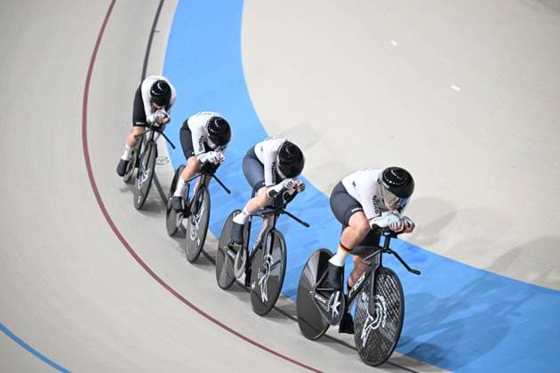 23-10-2025 World Championships Elite Women Track; Giornata 02; 2025, Germany; Brautigam, Messane; Brausse, Franziska; Klein, Lisa; Sussemilch, Laura; Santiago Del Cile - Velodromo Penalolen; 