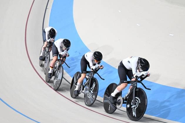 23-10-2025 World Championships Elite Women Track; Giornata 02; 2025, Germany; Brautigam, Messane; Brausse, Franziska; Klein, Lisa; Sussemilch, Laura; Santiago Del Cile - Velodromo Penalolen; 