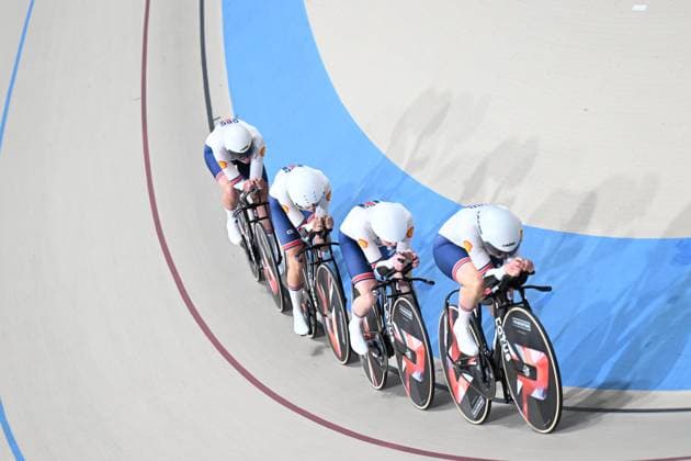 23-10-2025 World Championships Elite Women Track; Giornata 02; 2025, Great Britain; Leech, Madelaine; Barker, Megan; Knight, Josie; Morris, Anna; Santiago Del Cile - Velodromo Penalolen; 