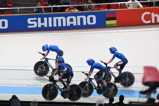 23-10-2025 World Championships Elite Women Track; Giornata 02; 2025, Italia; Guazzini, Vittoria; Fidanza, Martina; Alzini, Martina; Venturelli, Federica; Santiago Del Cile - Velodromo Penalolen; 